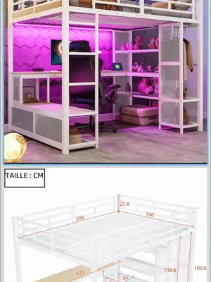 Lit mezzanine jamais utilisé, à venir et à monter soi-même
