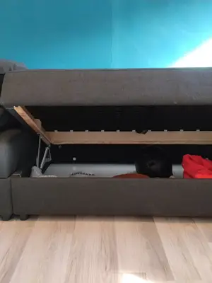 Canapé banquette Ikea avec méridienne et un espace de rangement - Miniature 2