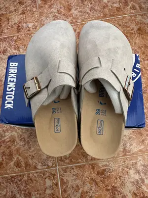 Birkenstock Arizona beige en daim pointure 39 avec boîte - Miniature 2