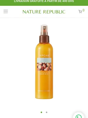 Huile d'argan pure pour cheveux