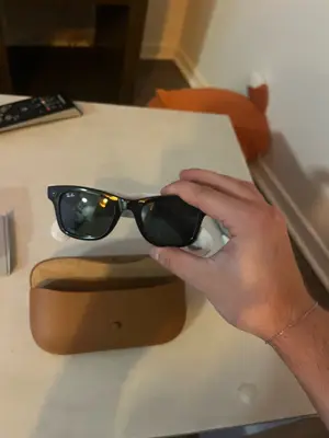Lunettes Ray-Ban Meta Wayfarer Gen 2 RW4012 noires, verres G-15 verts - Miniature 4