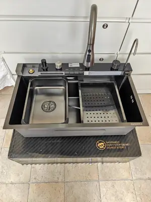 Évier cuisine multifonction haut de gamme avec robinet - Miniature 4