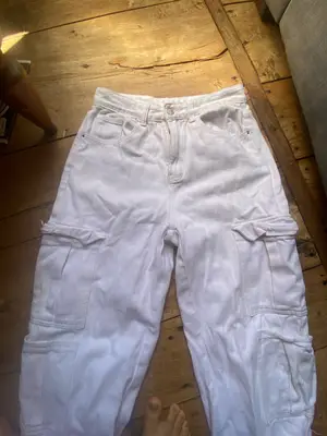 Pantalon blanc cargo