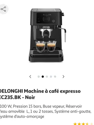 Machine à café De’Longhi utilisée 3 mois, en très bon état