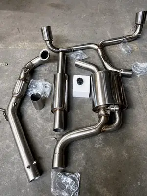 Échappement Golf GTI 7/7.5/8 CS avec valve - Downpipe 76mm - Miniature 2