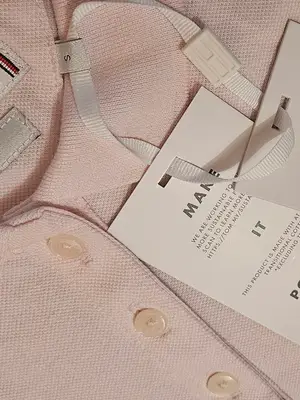 Polo Tommy Hilfiger S rose clair Slim Fit taille S neuf avec étiquettes - Miniature 2