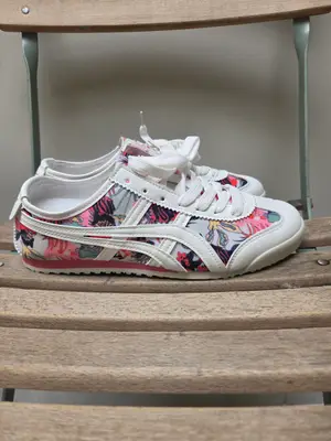 Baskets toile imprimé floral tropical coloré - Miniature 4