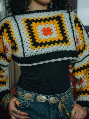 Shrug en crochet fait main 100% original