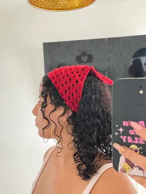 Bandana en crochet fait main - Miniature 4