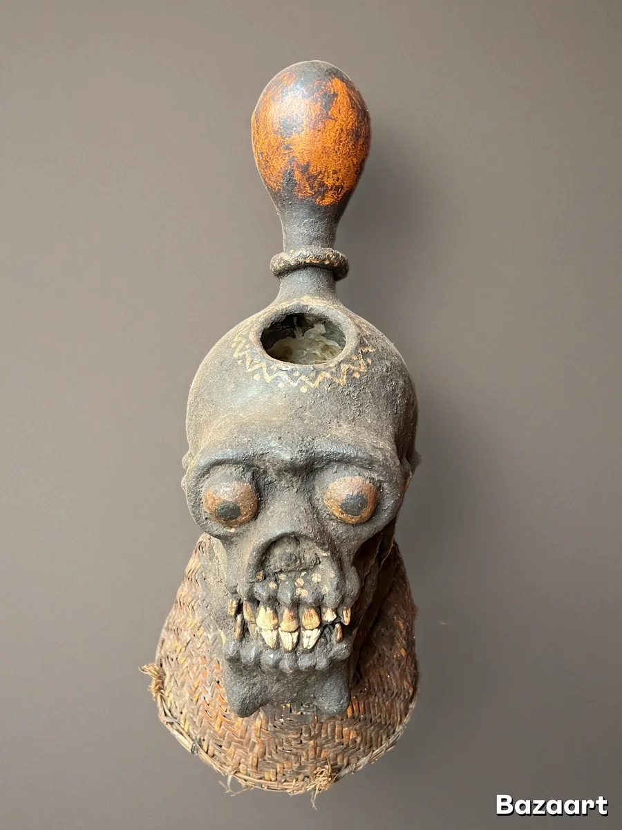 Masque-casque traditionnel Igbo du sud-est du Nigeria, pièce de collection expressive - Photo 1