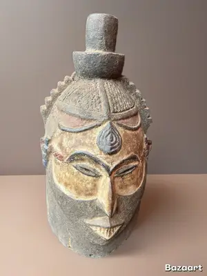 Sculpture bois africaine artisanale - Décoration ethnique