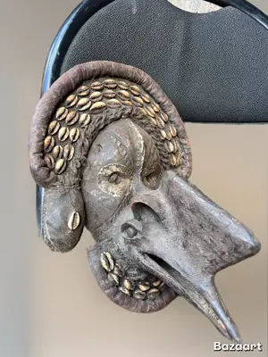 Masque Dan ancien de Côte d’Ivoire, art africain traditionnel - Miniature 3