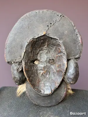 Masque Dan ancien de Côte d’Ivoire, art africain traditionnel - Miniature 2