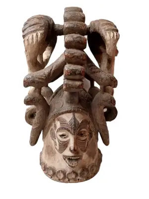 Masque Casque Igbo Ancien - Art Africain Nigéria