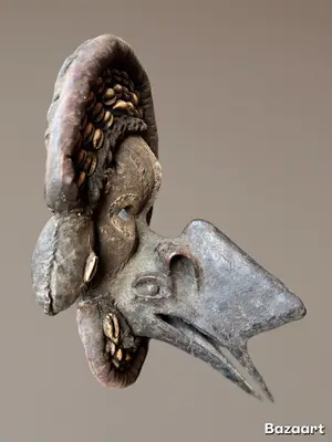 Masque Dan ancien de Côte d’Ivoire, art africain traditionnel - Miniature 4