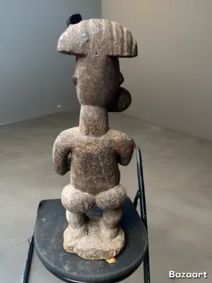 Statue Reliquaire Baoulé Mali - Art Africain Authentique - Miniature 2