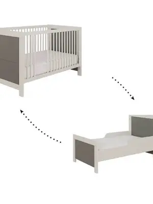 Lit enfant évolutif Galipette Hacienda 70x140, avec tiroir et matelas - Miniature 3