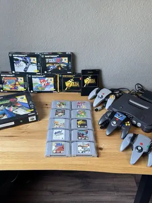 Nintendo 64 – Console + 4 manettes + nombreux jeux et accessoires