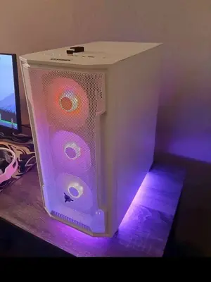 Boîtier PC Gaming ATX RGB – Blanc avec façade Mesh - Miniature 2