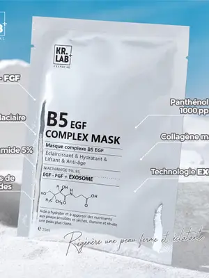 Masque visage coréen B5 EGF Complex Mask avec panthénol et peptides