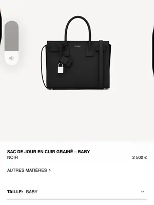 Sac de Jour Saint Laurent taille baby