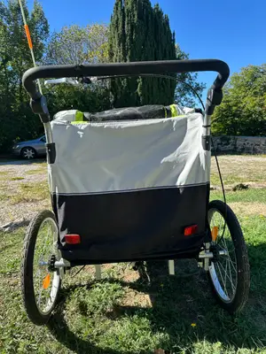 Remorque vélo 2 enfants convertible en poussette - Miniature 2