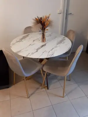 Table à manger avec 4 chaises, livraison gratuite à domicile - Miniature 8