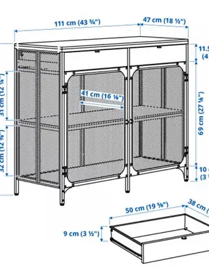 Buffet de meuble, pour rangement dans la maison - Miniature 3