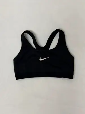 Brassière de sport Nike noire logo blanc – Taille S - Miniature 2