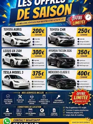 Location de voiture VTC