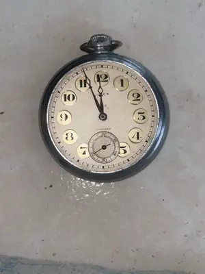 Montre gousset Hebdomas 8 jours mécanique à réviser, mouvement complet