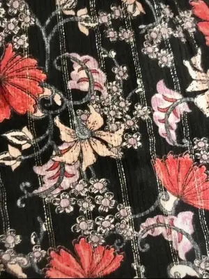Robe Ba&sh Ève taille 36/S, coupe courte, manches 3/4 et imprimé fleuri ( négo, envoie=poste) - Miniature 3