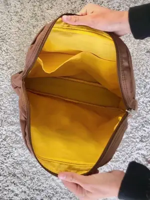 Sac Lancel Roland-Garros 2022 en toile, porte-documents aux détails en cuir - Miniature 4