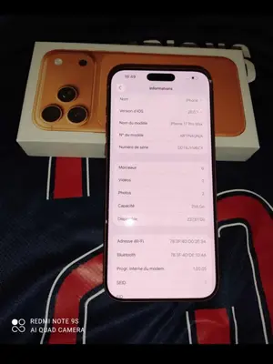 iPhone 17 Pro Max 256 Go avec boîte et facture