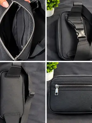 Sac bandoulière noir pratique et élégant