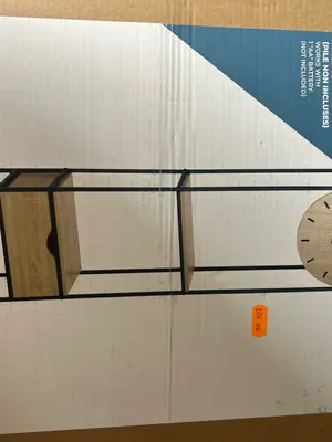 Étagère sur pied neuve avec horloge intégrée - 40 x 170 x 25 cm