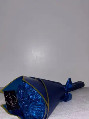 Bouquet de 8 roses bleues - Miniature 4