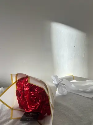 Bouquet de 15 roses rouges