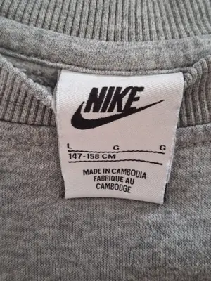 Sweat-shirt Nike enfant gris chiné, taille 147-158 cm, très bon état - Miniature 2