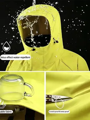 Veste 3-en-1 pour homme imperméable et coupe-vent avec doublure polaire amovible - Miniature 2