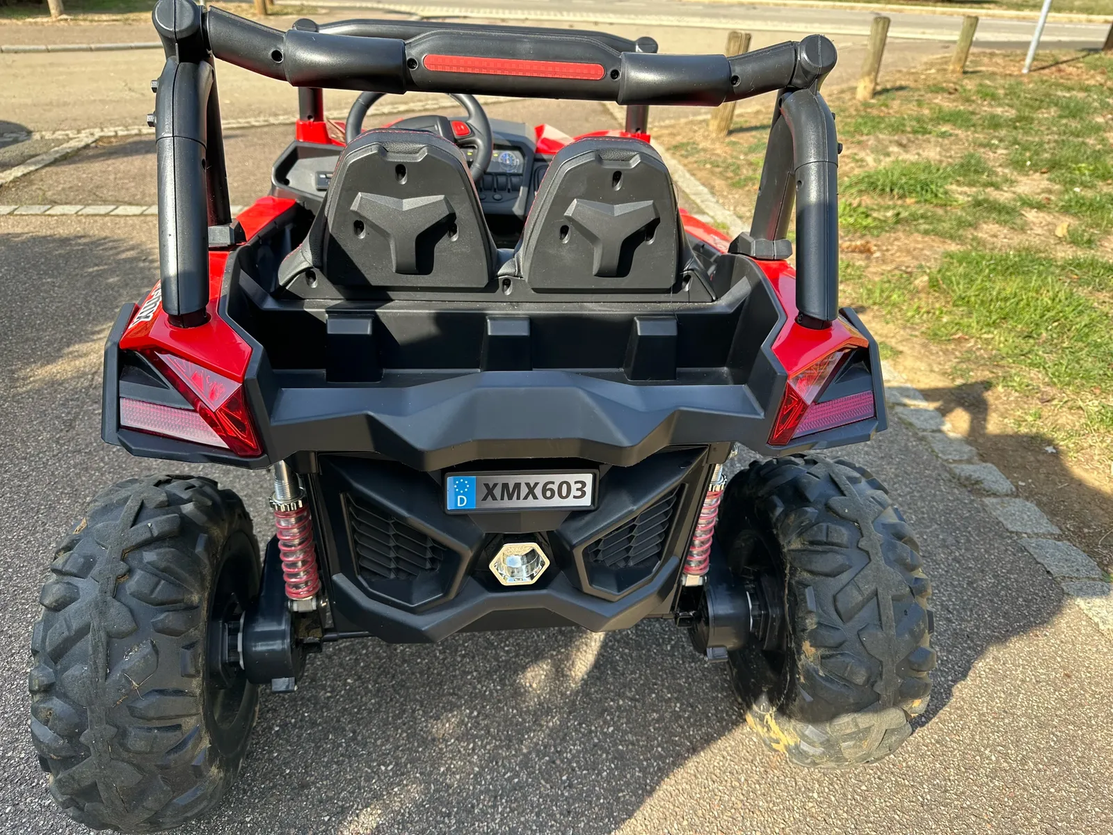 Buggy électrique enfant UTV-MX 2000N, 2 places, rouge et noir - Photo 1