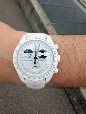Swatch x Omega Mission to Earthphase Cold Moon Moonshine