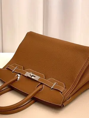 Sac Hermès Birkin Gold 35 authentique - Miniature 2