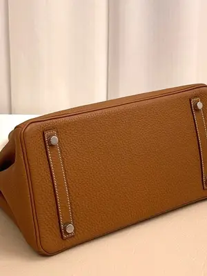 Sac Hermès Birkin Gold 35 authentique - Miniature 4