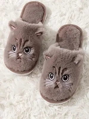 Chaussons chat doux et chauds, neufs, 4 couleurs, tailles 36 à 43 - Miniature 4