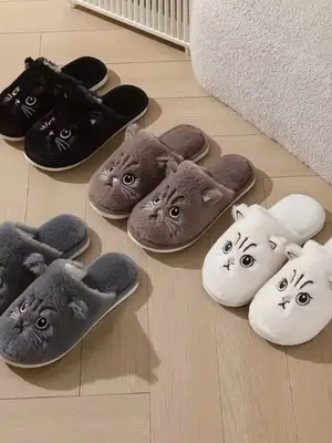 Chaussons chat doux et chauds, neufs, 4 couleurs, tailles 36 à 43 - Miniature 5