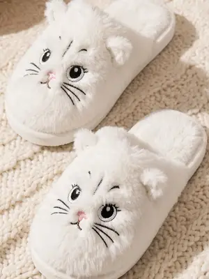 Chaussons chat doux et chauds, neufs, 4 couleurs, tailles 36 à 43 - Miniature 3