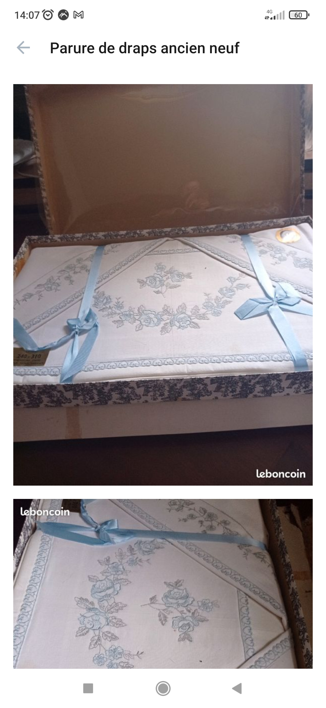 Draps brodé main