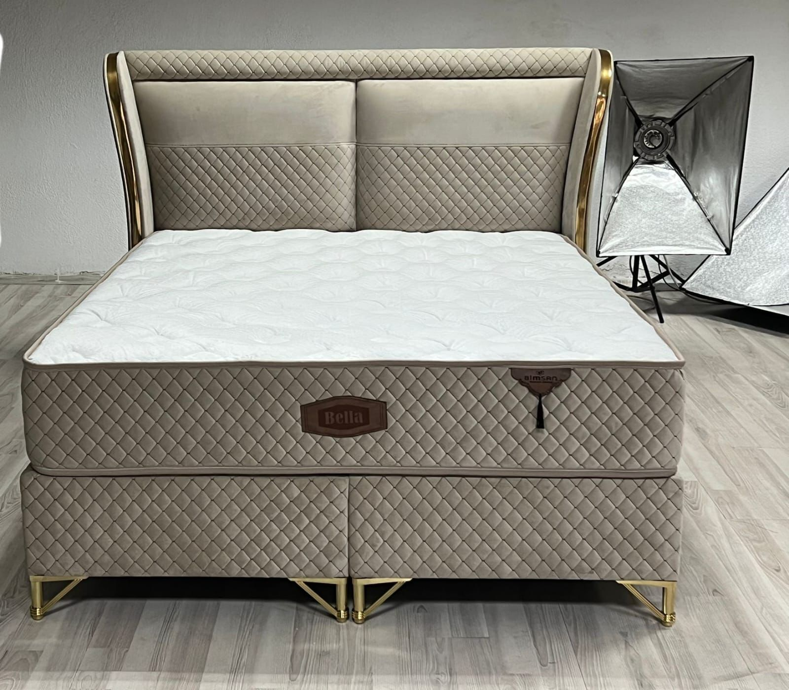Lit coffre 2 place royal beige