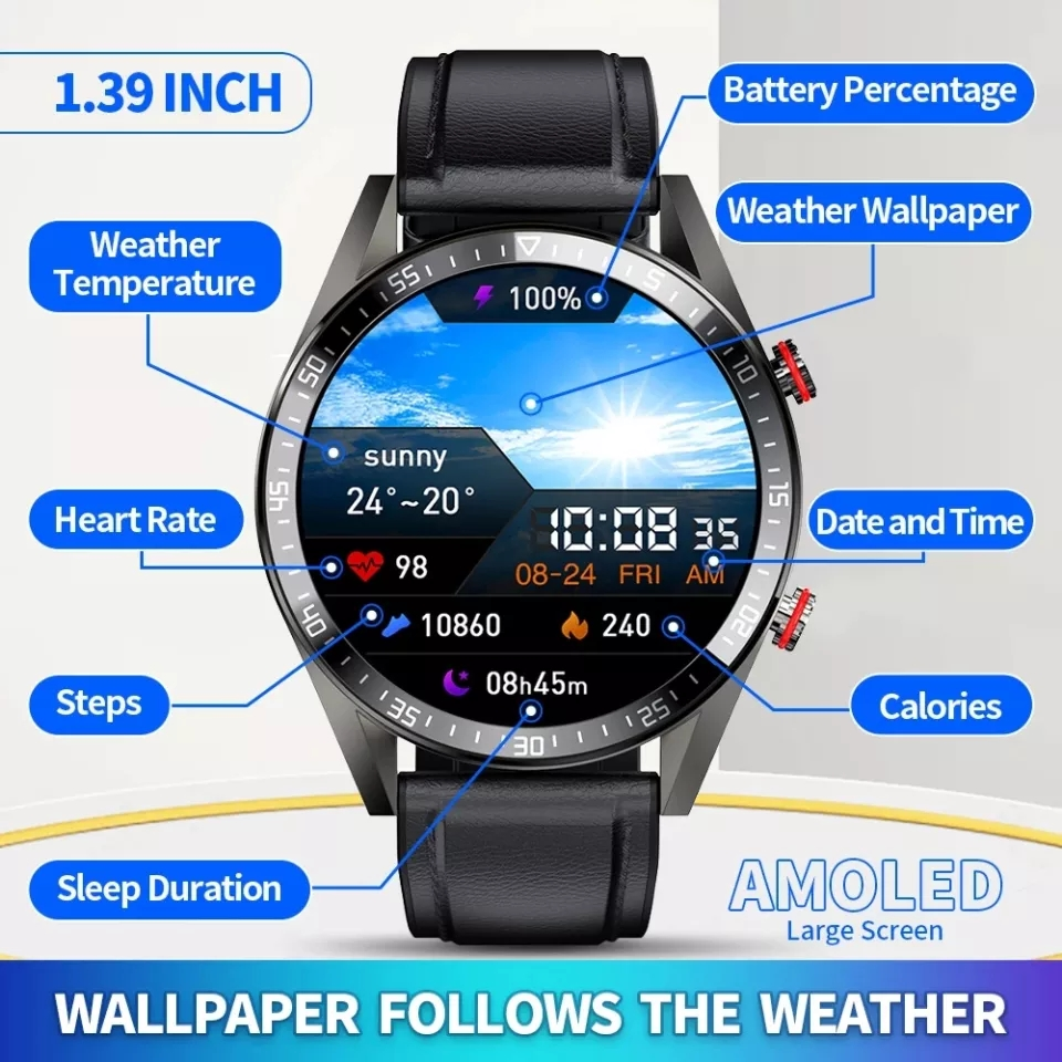 MONTRE CONNECTÉE POUR HOMMES